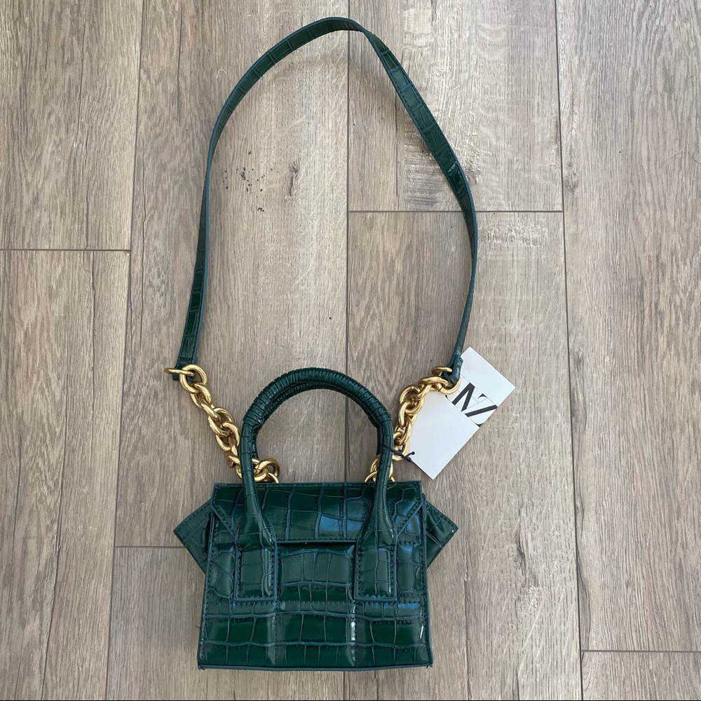 Zara Animal Print Croc Mini Crossbody Bag - Picture 5 of 6